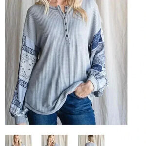 NWT Heyson Waffle Longsleeve Top